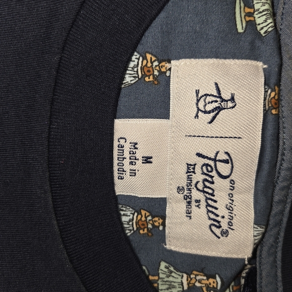 Original Penguin Navy T-Shirt with Graphic Detail - Picture 3 of 6